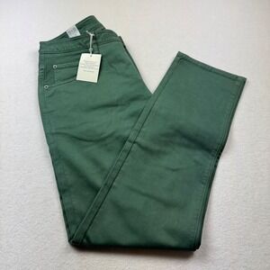 Untuckit Renzo Straight Fit Pants‎ Men's 34x32 Olive Green Garment Dyed NWT